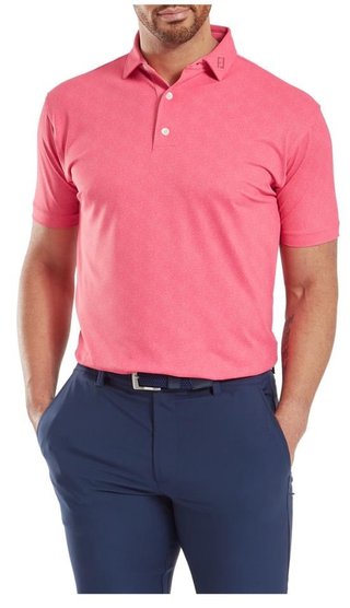 FootJoy Speckle Print Pique polo da uomo, pink lemonade