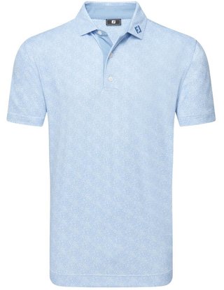FootJoy Speckle Print Pique polo da uomo, blue jay/white