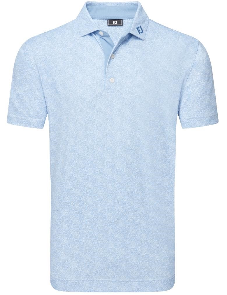 FootJoy Speckle Print Pique polo da uomo, blue jay/white