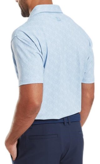 FootJoy Speckle Print Pique polo da uomo, blue jay/white