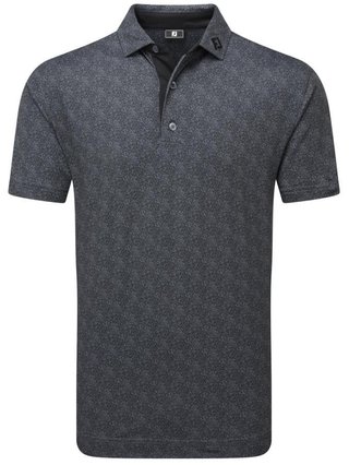FootJoy Speckle Print Pique polo da uomo, nero/flint