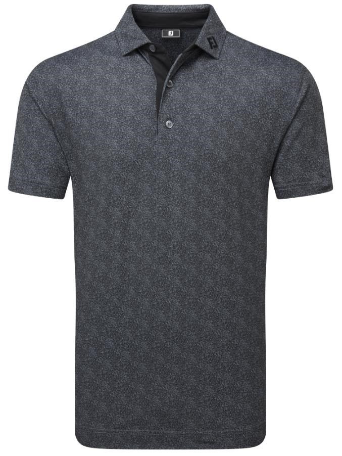 FootJoy Speckle Print Pique polo da uomo, nero/flint