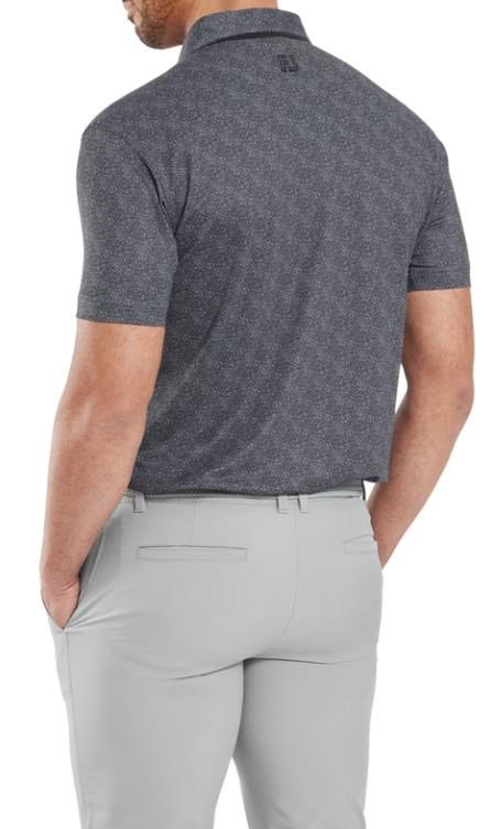 FootJoy Speckle Print Pique polo da uomo, nero/flint