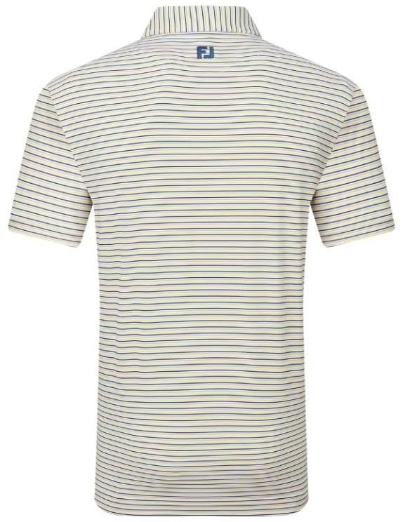 FootJoy Balance Stripe Lisle polo uomo, bianco/navy/grigio/taxi
