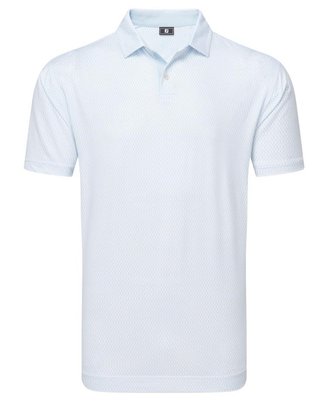 FootJoy Irongate Print Lisle polo uomo, white/skyway