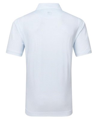 FootJoy Irongate Print Lisle polo uomo, white/skyway