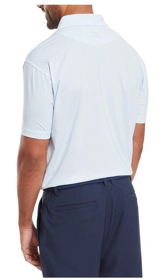 FootJoy Irongate Print Lisle polo uomo, white/skyway