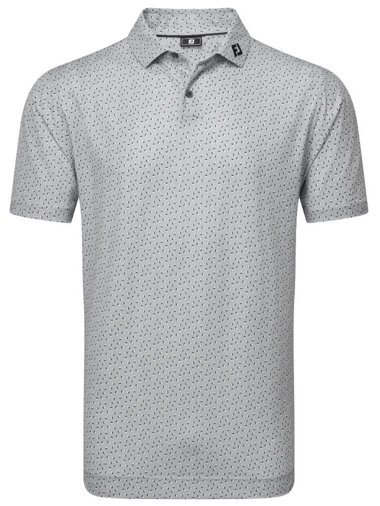 FootJoy Bounce Print Pique polo da uomo, grigio