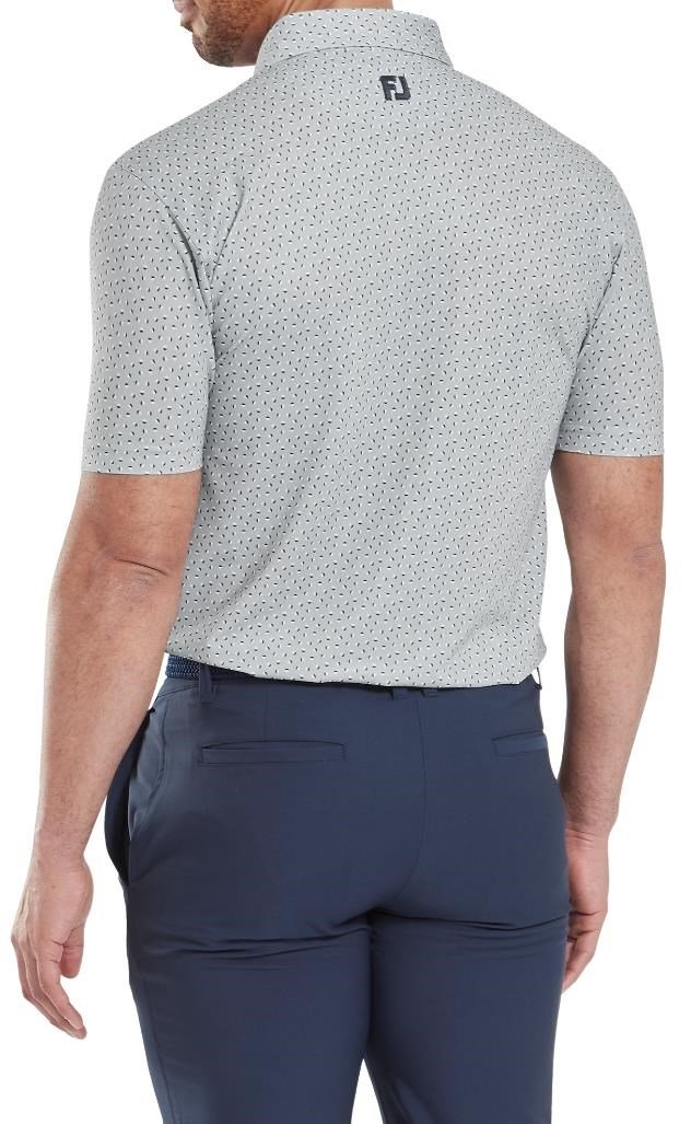 FootJoy Bounce Print Pique polo da uomo, grigio