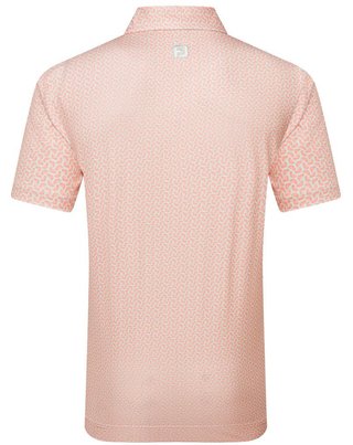 FootJoy Citrus Print Lisle polo da uomo, arancione/pistacchio