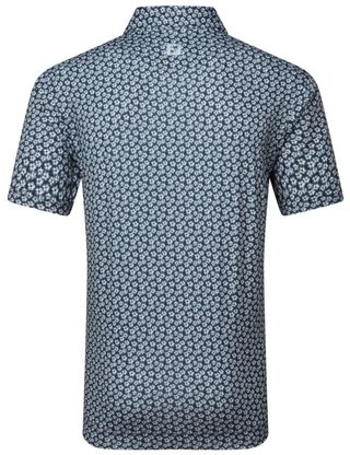 FootJoy Floral Sketch Print Lisle polo da uomo, bianco/navy