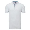 FootJoy Figure Print Lisle polo da uomo, bianco/flint