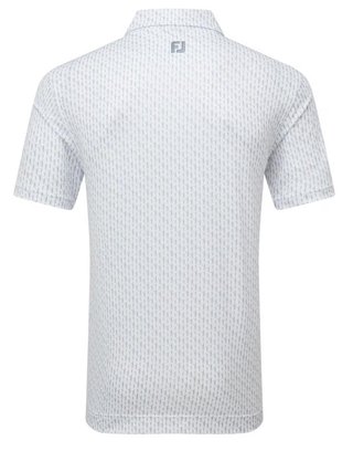 FootJoy Figure Print Lisle polo da uomo, bianco/flint