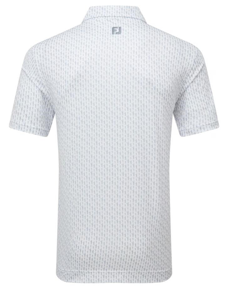 FootJoy Figure Print Lisle polo da uomo, bianco/flint