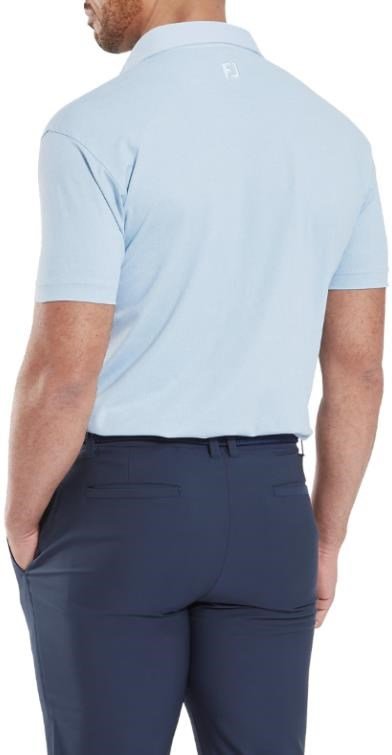 FootJoy Etched Texture Print Lisle polo da uomo, skyway