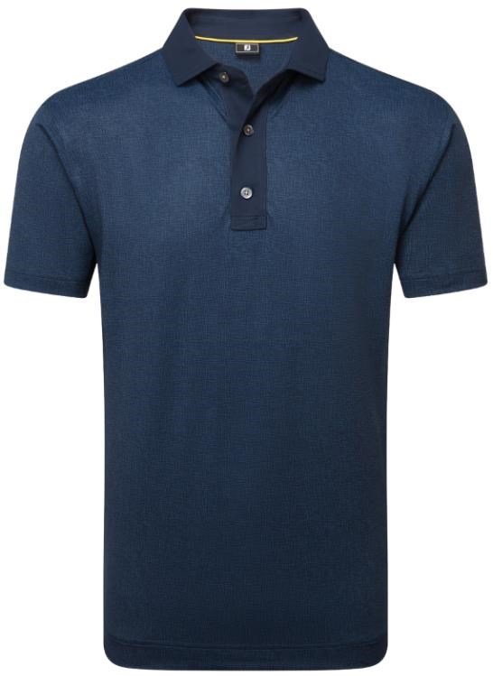 FootJoy Etched Texture Print Lisle polo da uomo, navy