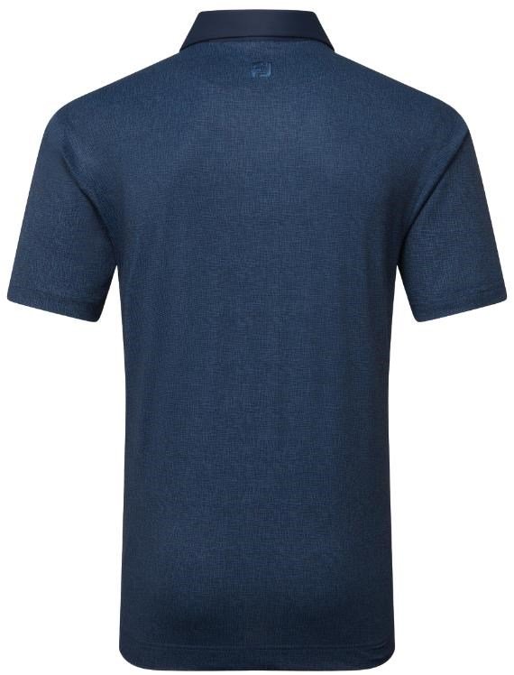 FootJoy Etched Texture Print Lisle polo da uomo, navy