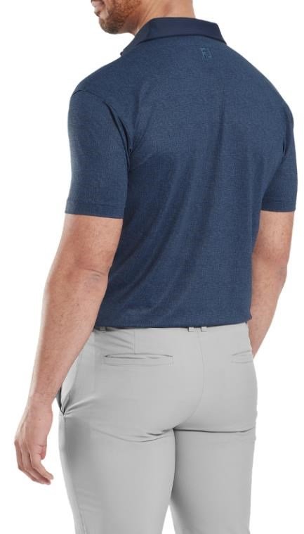 FootJoy Etched Texture Print Lisle polo da uomo, navy