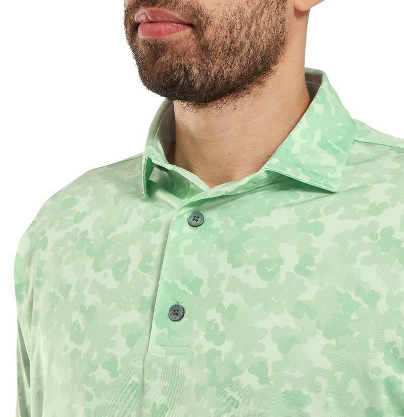 FootJoy Pop Camo Lisle polo da uomo, pistachio