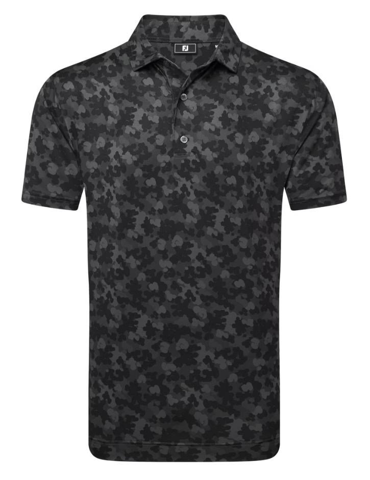 FootJoy Pop Camo Lisle polo da uomo, nero