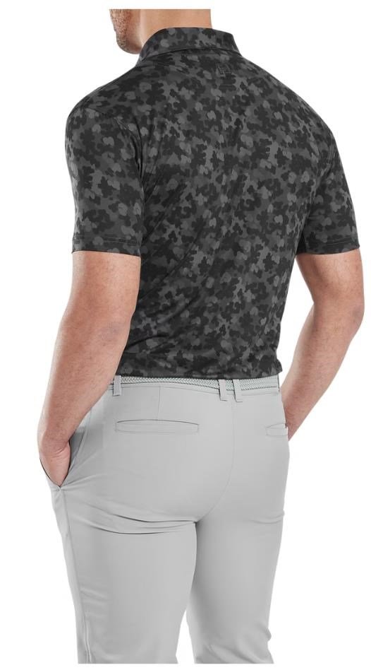 FootJoy Pop Camo Lisle polo da uomo, nero