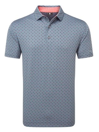FootJoy Flower Bud Foulard Lisle polo da uomo, flint