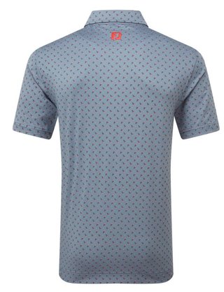 FootJoy Flower Bud Foulard Lisle polo da uomo, flint