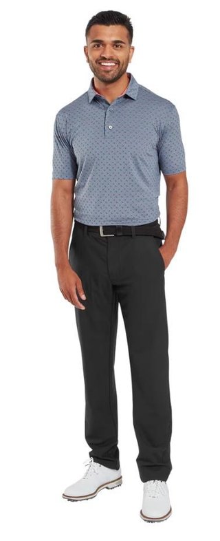 FootJoy Flower Bud Foulard Lisle polo da uomo, flint