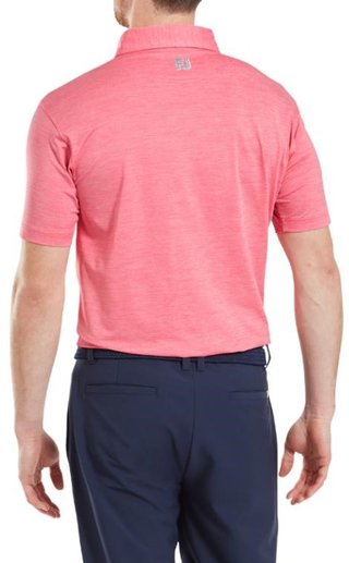 FootJoy Heather Lisle with Trim polo da uomo, pink lemonade heather