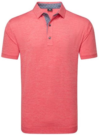 FootJoy Heather Lisle with Trim polo uomo, hibiscus heather