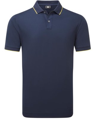 FootJoy Tipped Pique polo da uomo, navy/taxi