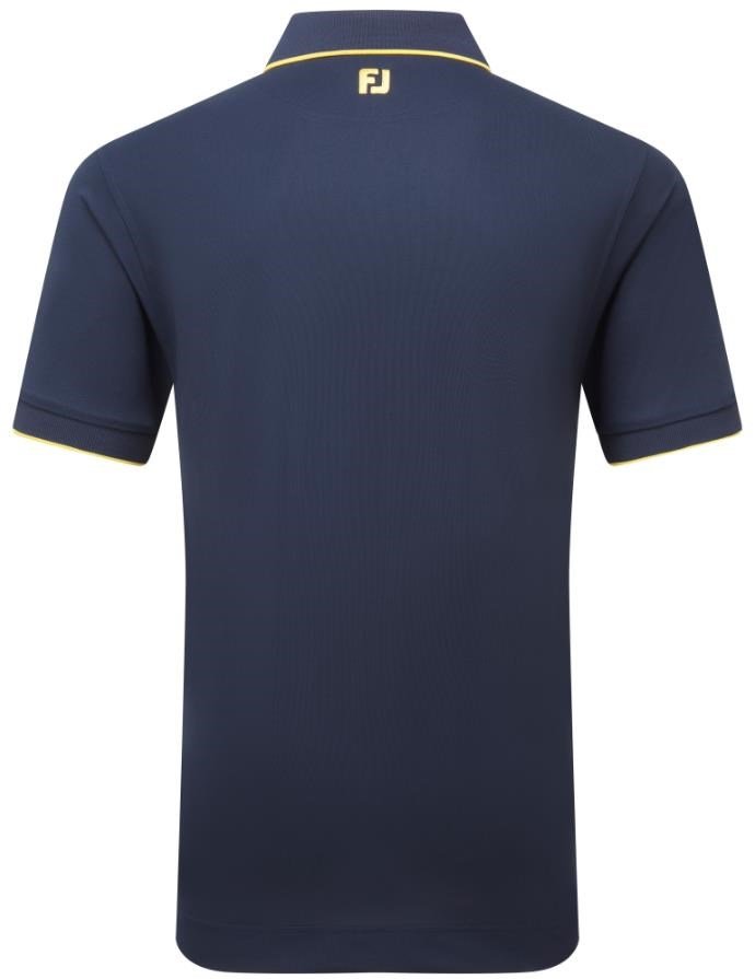 FootJoy Tipped Pique polo da uomo, navy/taxi