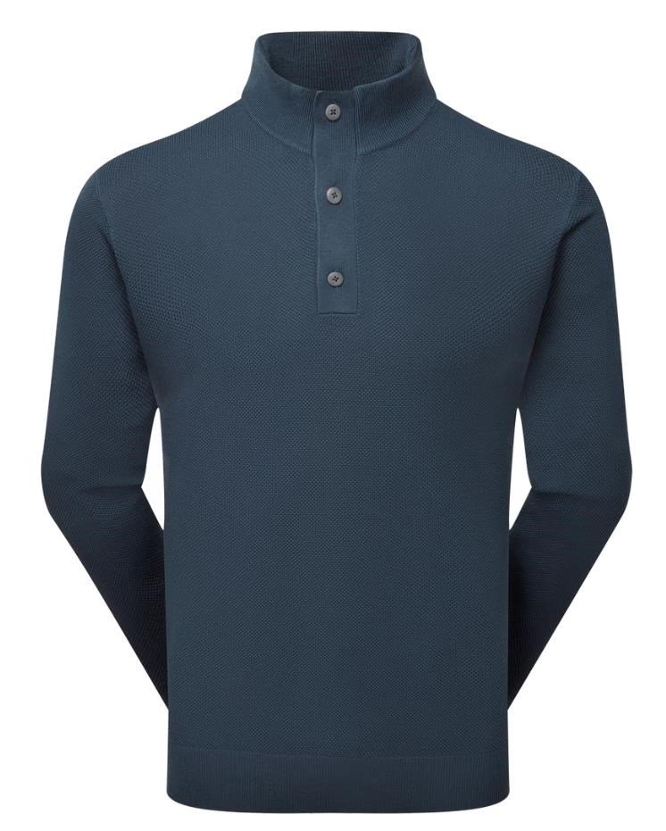 FootJoy Drirelease Button Placket maglione da uomo, dark denim