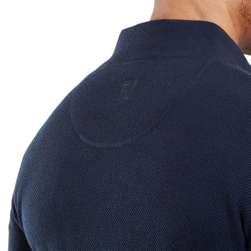 FootJoy Drirelease Button Placket maglione da uomo, dark denim