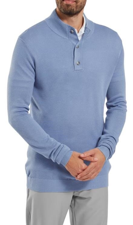 FootJoy Drirelease Button Placket maglione da uomo, blue jay
