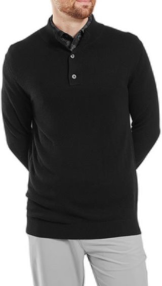 FootJoy Drirelease Button Placket maglione da uomo, nero