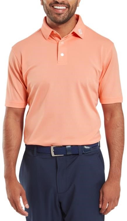 FootJoy Stretch Pique Solid polo uomo, papaya