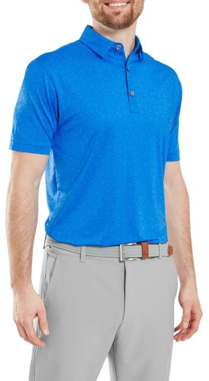 FootJoy Painted Floral Lisle polo da uomo, cobalt
