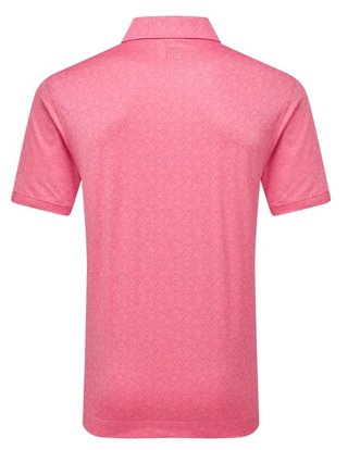 FootJoy Painted Floral Lisle polo da uomo, pink lemonade