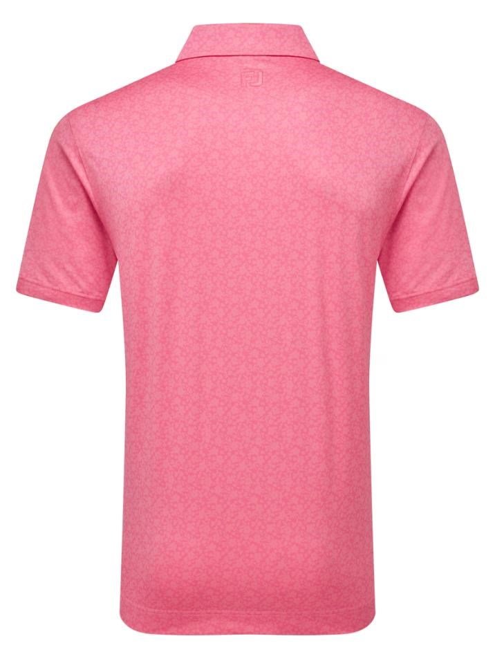 FootJoy Painted Floral Lisle polo da uomo, pink lemonade
