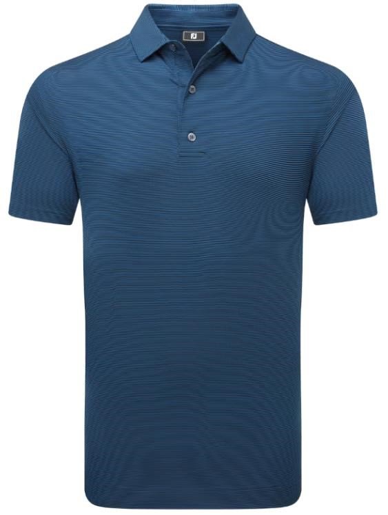 FootJoy Micro Feeder Stripe Lisle polo da uomo, navy tonal