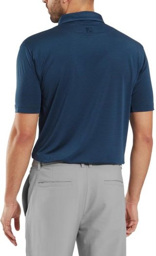 FootJoy Micro Feeder Stripe Lisle polo da uomo, navy tonal