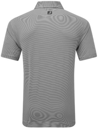 FootJoy Micro Feeder Stripe Lisle polo da uomo, nero/bianco