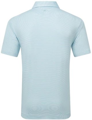 FootJoy Micro Feeder Stripe Lisle polo uomo, azzurro/bianco