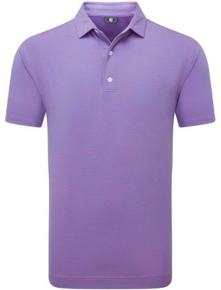 FootJoy Micro Feeder Stripe Lisle polo uomo, marine/pink