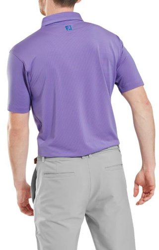 FootJoy Micro Feeder Stripe Lisle polo uomo, marine/pink