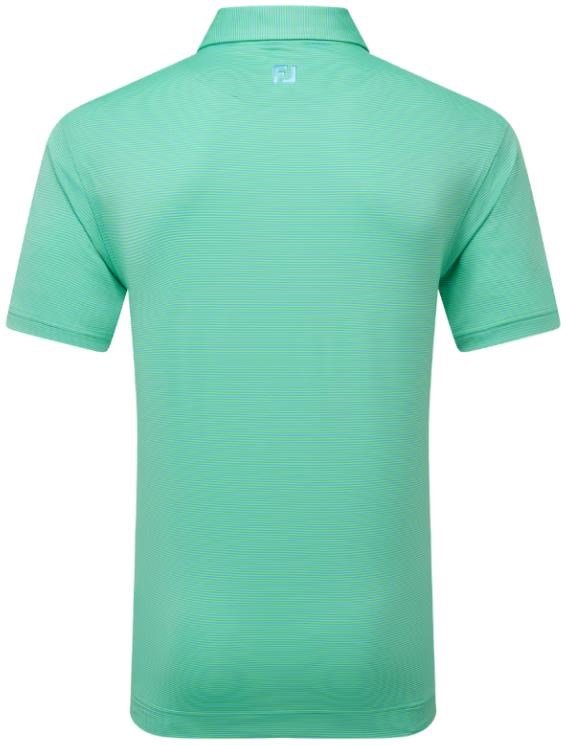 FootJoy Micro Feeder Stripe Lisle polo da uomo, lagoon/mint