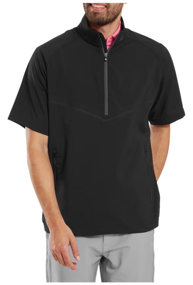 FootJoy Zephyr Short Sleeve Windshirt giacca da vento uomo, nera