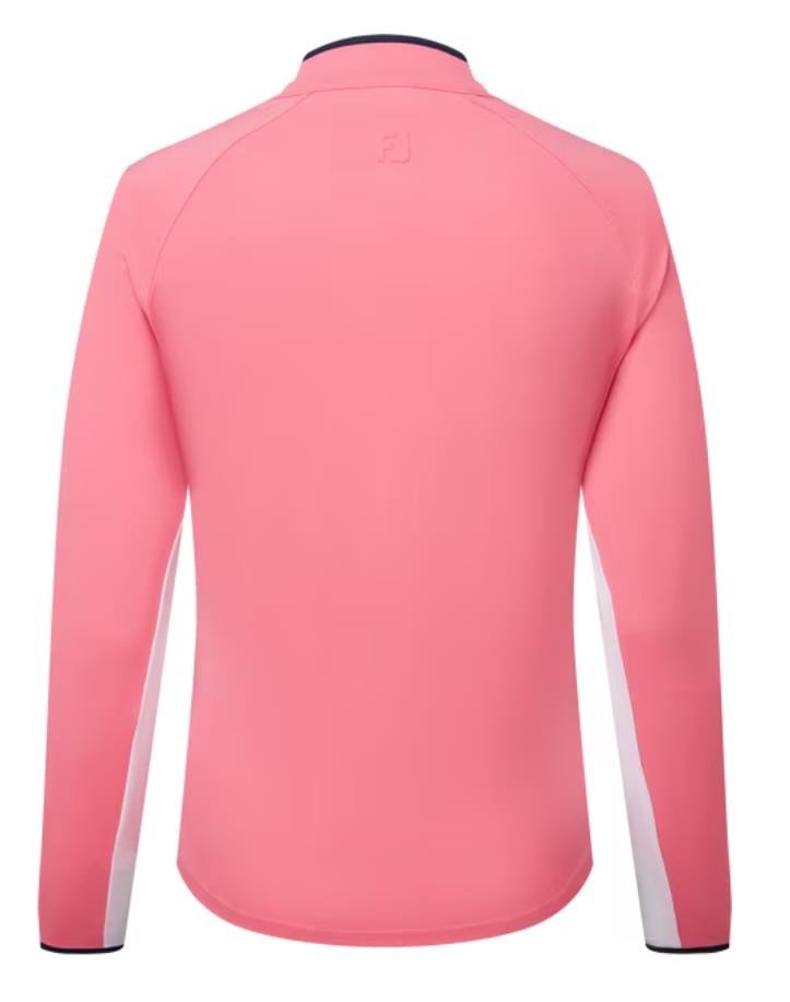 FootJoy 1/4-Zip LS Sun Protection maglia donna, pink lemonade