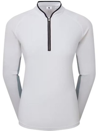 FootJoy 1/4-Zip LS Sun Protection maglia donna, bianca